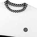 SKA & SOUL Men's Mod Checkerboard Trim T-Shirt W