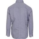 SKA & SOUL 60s Mod Spear Collar Oxford Shirt BLUE