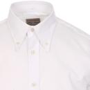 SKA & SOUL 60s Mod Spear Collar Oxford Shirt WHITE