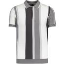 Ska & Soul Retro Mixed Stripe Zip Neck Polo Shirt