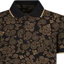 Ska & Soul Retro '60s Paisley Pique Polo Shirt B