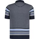 Ska & Soul Jacquard Mod Stripe Cardi Polo Shirt N