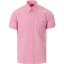 ska and soul mens plain short sleeve shirt pink
