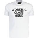 ska an soul mens lennon working class hero slogan print crew neck tshirt white