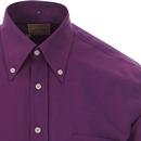 SKA & SOUL Mod Button Down Two Tone Shirt (Purple)