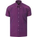 ska and soul mens two tone short sleeve shirt purple
