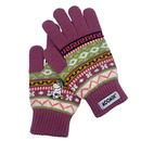 Moomin Snorkmaiden Fair Isle Gloves in Purple MMGFISNO001