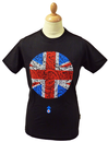 Paisley Union Jack STOMP Retro Indie Mod T-Shirt