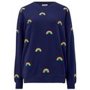 Noah SUGARHILL Retro Embroidered Rainbows Sweater