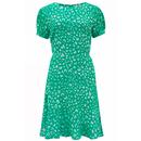 Sugarhill Brighton Amoret Leopard Love Heart Dress in Green