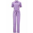 Sugarhill Brighton Billy Boilersuit Jumpsuit in Lilac Purple with Rainbow pocket