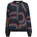 Sugarhill Brighton Bobbi Bomber Jacket in Retro Racer Black J0006