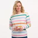 Brunswick Sugarhill Rainbow Stripe Jersey Top (OW)