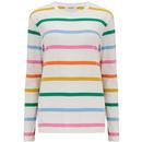 Sugarhill Brighton Brunswick Jersey Top in Rainbow Stripe