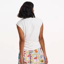 Chrissy Sugarhill Sunset Waves Relaxed Tank Tee OW