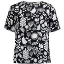 Sugarhill Brighton Christina Top in Folk Floral Black/White Print T0900