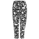 Sugarhill Brighton Debbs Trousers Folk Floral Mono in Black/White TR0093. Product shot of Sugarhill Brighton Debbs Trousers