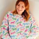 Eadie Sugarhill Relaxed Colourful Zebra Sweatshirt