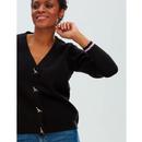 Jennifer SUGARHILL Dinosaur Button Cardigan -Black