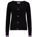 Jennifer SUGARHILL Dinosaur Button Cardigan -Black