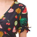 Jessica SUGARHILL 50s Fruit Punch Frill Wrap Dress
