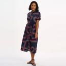 Leigh Sugarhill Retro Racer Black Midi Shirt Dress