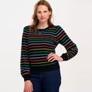 Madeline Sugarhill Retro Rainbow Stripes Jumper B