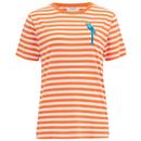 Sugarhill Brighton Maggie Tee with Parrot in Orange/White T0916