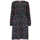 Sugarhill Brighton Neme Jersey Scattered Stars Mini Dress in Black D1199