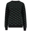 Sugarhill Brighton Retro Noah Sweatshirt in black with mini dinosaur print