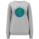 Sugarhill Brighton Noah Love Our Planet Sweater Sweatshirt in Grey