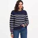 Rebecca Sugarhill Button Detail Stripe Jumper (N)