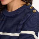 Rebecca Sugarhill Button Detail Stripe Jumper (N)