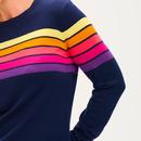 Rita SUGARHILL Retro 70s Rainbow Stripes Jumper