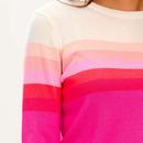 Rita SUGARHILL Retro Pink Gradient Stripes Jumper