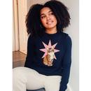 Rita Sugarhill Retro 80s Intarsia Star Cat Jumper