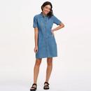 Talitha Sugarhill Retro 70s Denim Mini Shirt Dress