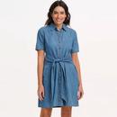 Talitha Sugarhill Retro 70s Denim Mini Shirt Dress