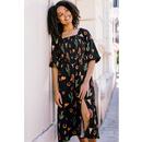 Zinnia Sugarhill Cowgirl Print Shirred Midi Dress