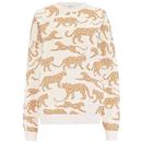 Sugarhill Eadie Relaxed Fit Leopard Print Sweatshirt in Cream SW0165