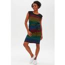 Hetty SUGARHILL Retro Night Rainbow Stripe Dress