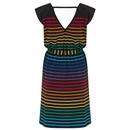 Hetty SUGARHILL Retro Night Rainbow Stripe Dress