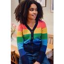 Izzy Sugarhill Rainbow Stripes V-neck Cardigan 