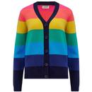 Izzy Sugarhill Rainbow Stripes V-neck Cardigan 