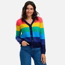 Izzy Sugarhill Rainbow Stripes V-neck Cardigan 