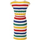 Kate SUGARHILL Retro 1970s Rainbow Stripe Dress