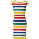 Kate SUGARHILL Retro 1970s Rainbow Stripe Dress