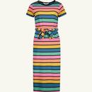 sugarhill brighton womens flissy beach hut stripe retro midi belted dress multicoloured