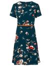 Ohara SUGARHILL BOUTIQUE Retro Floral Tea Dress
