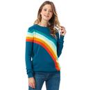 Rita Rainbow SUGARHILL BOUTIQUE 70s Sweater Teal